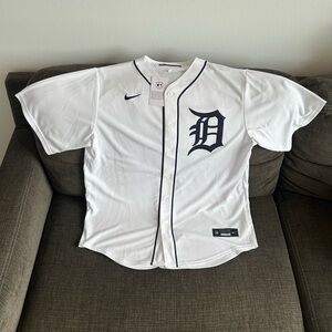 Nike Authentic Detroit Tigers Baseball MLB White Jersey Men’s Size: L